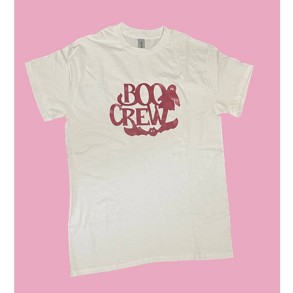 BOO CREW| Adult Unisex‎ Size Small Tee Shirt| Custom| Halloween| Spooky|NEW